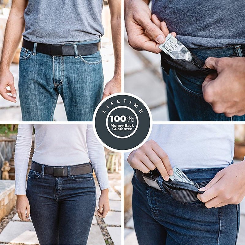 Adjustable Anti-Theft Travel Security Belt with Hidden Cash Pocket - ULT Gear