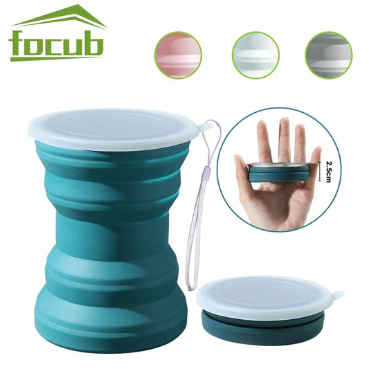 Portable Collapsible Foldable Silicone Cup With Lanyard (320ML) - ULT Gear