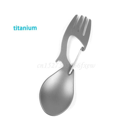 Titanium Fork Spoon and Bottle Opener Travel Multitool - ULT Gear